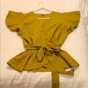 A New Day flutter-sleeve Blouse with Peplum